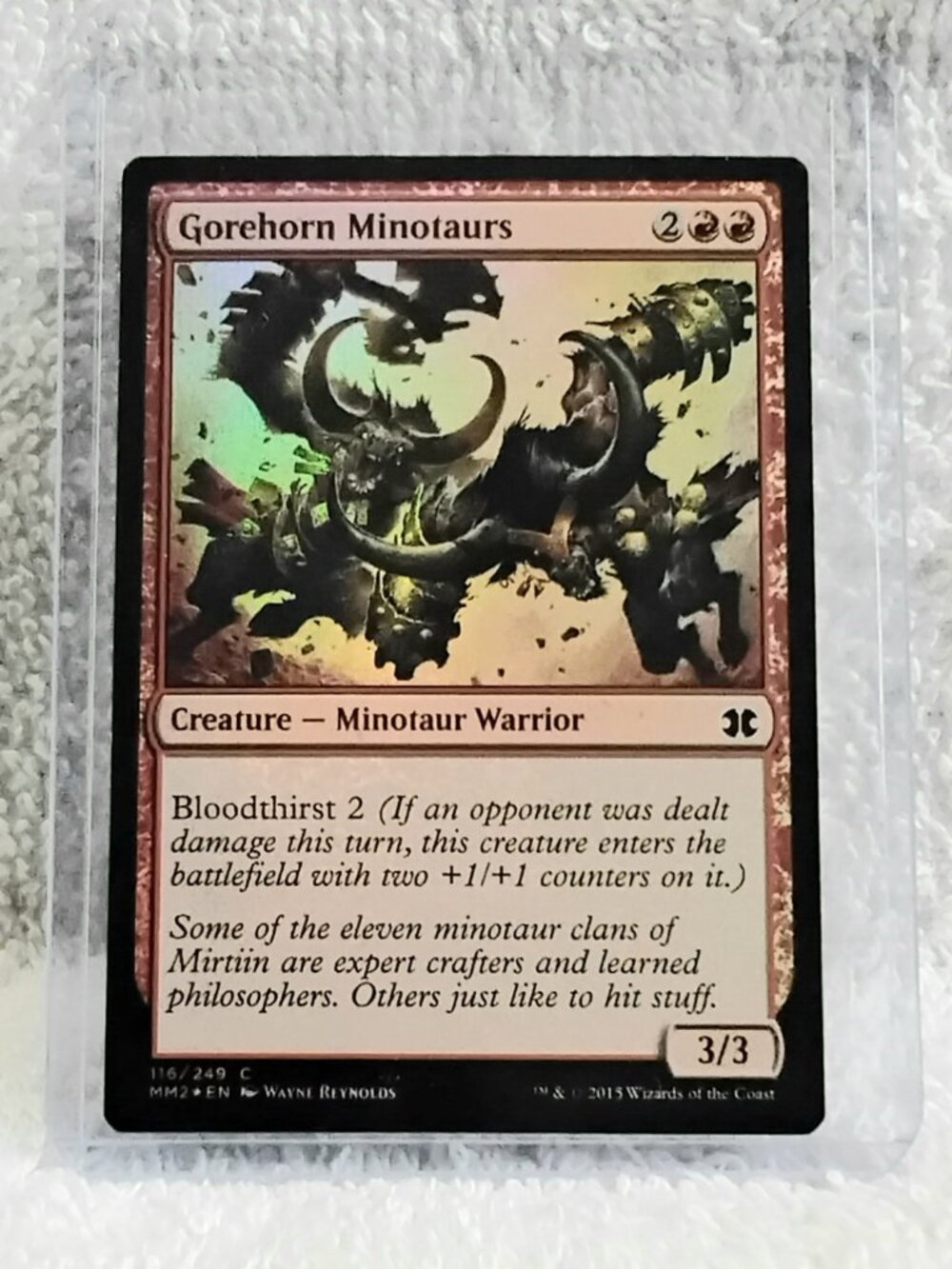 5/$20 Mint 2015 MTG Goreborn Minotaurs C Foil Card 116/249 Deckmaster!!
